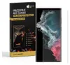 A product box for a screen protector is shown next to a smartphone with the screen protector applied. Produktbild-Vorschau
