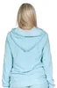 Damen langarm Frottee Schlafanzug Oberteil Hoodie Mix & Produktbild-Vorschau 4