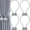 Magnetická spona na závesy spona na záclony 4 ks strieborná Náhľad obrázku produktu 1
