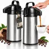 2er Set Thermoskanne 1,9 L mit Pumpfunktion – Edelstahl Produktbild-Vorschau 1