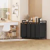 AdelDream Wäschekorb 4 Fächer Wäschesammler 200L schwarzer Produktbild-Vorschau 2
