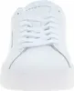 A close-up front view of a white sneaker. Voir les images du produit