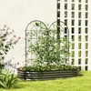 Outsunny Jeu de 2 treillis métalliques inoxydables Support Voir les images du produit 2