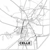 MuchoWow® Poster Karte - Celle - Stadtplan 50x50 cm - Produktbild-Vorschau 1