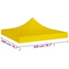 vidaXL Toit de tente de réception 2x2 m jaune 270 g/m Voir les images du produit 9