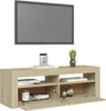 vidaXL TV skrinka s LED osvetlením Dub Sonoma 120x35x40 cm Náhľad obrázku produktu 6