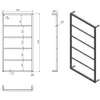 Nástenný držiak na uteráky SKA 600x1150x100 mm, matná Náhľad obrázku produktu 6