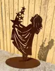 Gartenfigur Sterntaler Mädchen fängt Sterne 64cm auf Platte Produktbild-Vorschau 2