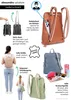 Leder Rucksack Handtasche klein Vario Gurt Geheimfach Produktbild-Vorschau 10