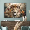 MuchoWow® - Leinwandbilder - Löwe - Wildtiere - Pflanzen - Produktbild-Vorschau 4