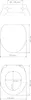 Technical drawings of a toilet seat with dimensions. Produktbild-Vorschau