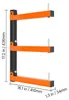 VEVOR 4x Kragarmregal mit 3 Ebenen Faltbares Holzlagerregal Produktbild-Vorschau 8