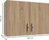 Stamar | Cucina a parete, pensile, rovere Sonoma, 80 cm Anteprima dell’immagine prodotto 12