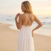 Weißes Maxikleid für den Strand, luftiges Sommerkleid, Produktbild-Vorschau 3