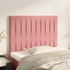 vidaXL Kopfteil Rosa 80x5x118/128 cm Samt Produktbild-Vorschau 2