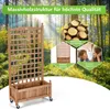 COSTWAY Květinový truhlík s mříží, dřevěný truhlík na Náhled obrázku produktu 5
