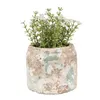 Clayre & Eef Blumentopf Ø 11x9 cm Beige Grün Terrakotta Produktbild-Vorschau 2