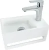 Solid Surface Waschbecken + Handtuchhalterung Hahnloch Produktbild-Vorschau 2