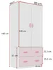 Merax 2-türiger Kleiderschrank 80x48x180 cm, Produktbild-Vorschau 5