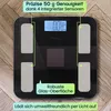 Solar-Akku Körperfettwaage aus Glas, präzise Körperanalyse, Produktbild-Vorschau 2