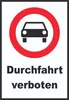 Durchfahrt verboten PKW Symbol Schild A6 Rückseite Produktbild-Vorschau 1