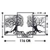 Wallity, Love Tree, nástěnná dekorace, černá, kov, 116 x 71 Náhled obrázku produktu 4