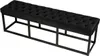 A black tufted bench with a metal frame. Náhled obrázku produktu