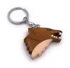 Onwomania Schlüsselanhänger aus Holz Wolfkopf gefährlich Produktbild-Vorschau 2