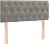 vidaXL Testiera LED Grigio chiaro 90x7x78/88 cm Velluto Anteprima dell’immagine prodotto 4