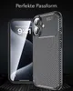 A smartphone case is shown on a dark, textured background, with a portion of a smartphone screen visible. Produktbild-Vorschau