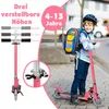 COSTWAY dětská koloběžka s LED kolečky, výškově Náhled obrázku produktu 5