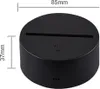 A black circular base for a 3D lamp with dimensions indicated. Produktbild-Vorschau