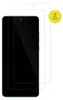 Two screen protectors for a smartphone, presented on a white background with a yellow circular graphic indicating '2 Pack'. Produktbild-Vorschau