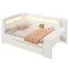 A white daybed with integrated lighting and storage. Produktbild-Vorschau