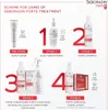 An instructional diagram showing the steps for using Seboradin Forte hair treatment products. Podgląd zdjęcia produktu