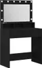 vidaXL Coiffeuse avec étagère, aspect chêne noir, 75,5 x 41 Voir les images du produit 1