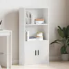 vidaXL Regál na knihy biely 60x24x120 cm Materiál na báze Náhľad obrázku produktu 3