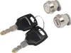 A set of two keys and two lock cylinders for a motorcycle top box. Produktbild-Vorschau