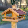 BOOGARDI Vogelhaus Holz · rotes Dach · Vogelfutterhaus Produktbild-Vorschau 4