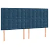 vidaXL Bettgestell ohne Matratze Dunkelblau 200x200 cm Samt Produktbild-Vorschau 7