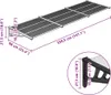 A diagram showing the dimensions of a door awning. Voir les images du produit