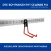 Nutenstein galvanisch verzinkt 3x M6 Gewinde Produktbild-Vorschau 3