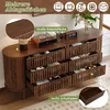 Merax Sideboard mit 6 Schubladen, Kommode Lamellen Design Produktbild-Vorschau 4