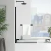 A modern bathroom scene featuring a shower screen over a bathtub. Podgląd zdjęcia produktu