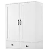 Armoire haute à 2 portes et 2 tiroirs, armoire de rangement Voir les images du produit 13