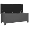 vidaXL Sitzbank mit Stauraum und Kissen Grau 105x40x45cm Produktbild-Vorschau 4