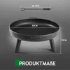 LEADZM Feuerstelle Ø 80 cm Rauchfrei Holzfeuerschale mit Produktbild-Vorschau 9