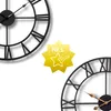 HSXL - Große Wanduhr Schwarz mit goldenen Zeigern - 60cm Produktbild-Vorschau 5