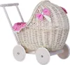 Lili Puppenwagen aus Weide mit Besatz in Pink 48X28 H26/47 Produktbild-Vorschau 4