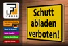 Holzschild Warnschild 30x20cm Schutt abladen verboten Produktbild-Vorschau 3